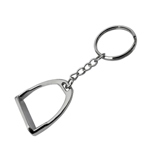 Horse Pony Silver Stirrup Keyring Metal Key - ProPawPet.com