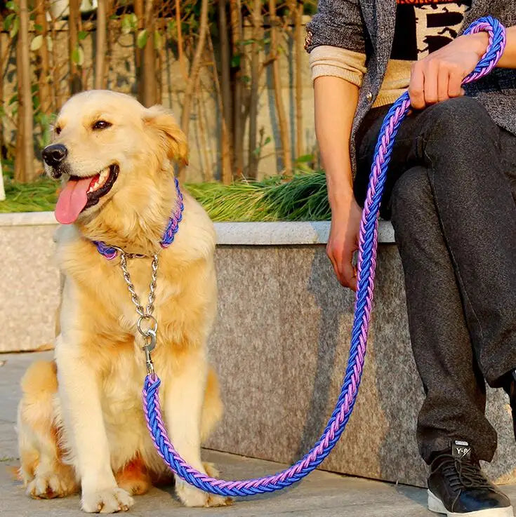 Double Strand Rope Large Dog Leashes Metal P - ProPawPet.com