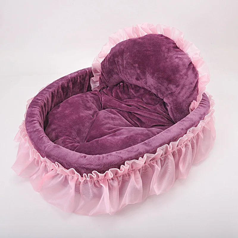 luxury princess Dog Bed Soft Sofa Pink Pets - ProPawPet.com
