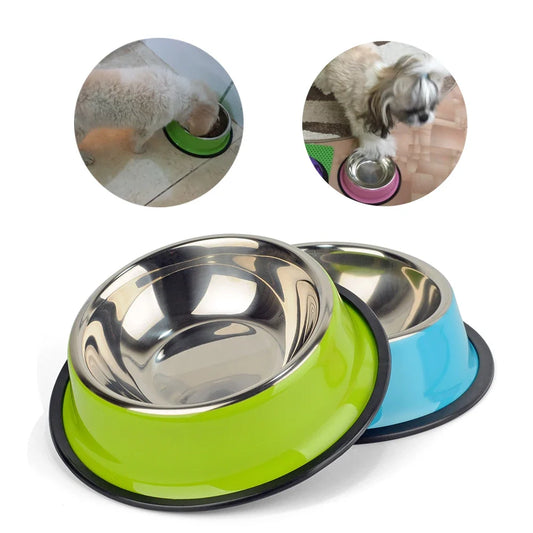 4 Colors Stainless Steel Dog Bowls,Lovely - ProPawPet.com