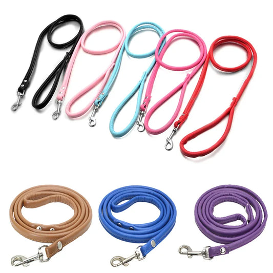 PU Leather Dog Leash Chain Leads Rope Pet - ProPawPet.com