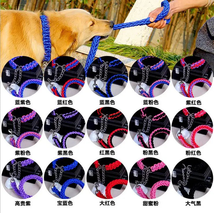 Double Strand Rope Large Dog Leashes Metal P - ProPawPet.com