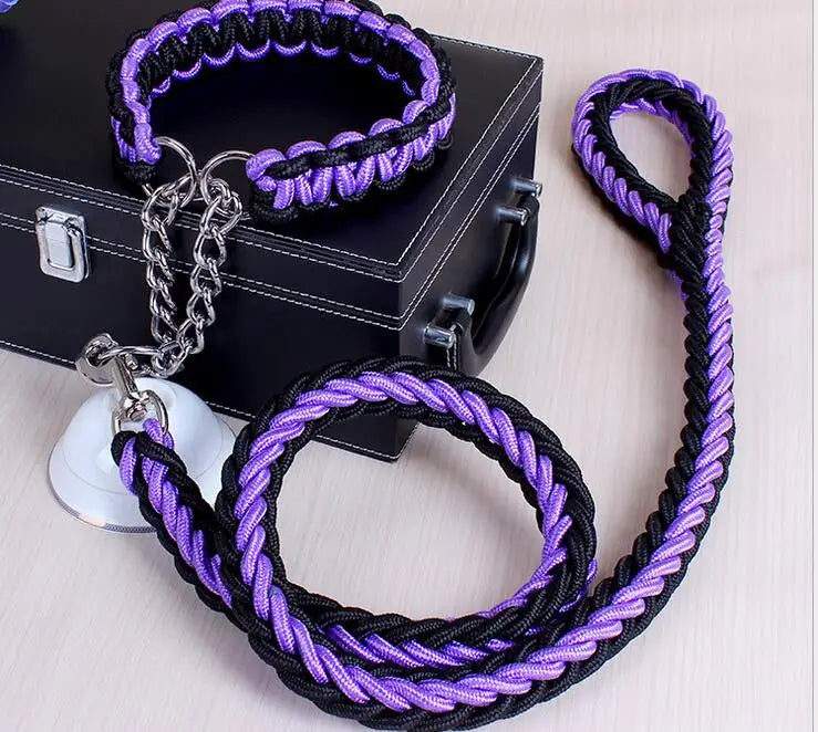 Double Strand Rope Large Dog Leashes Metal P - ProPawPet.com