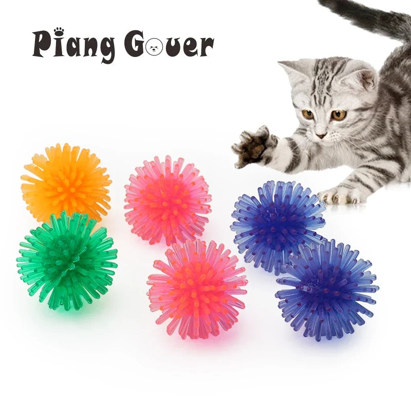 5PCS PVC Soft Thorn Ball Cat Toy Colorful - ProPawPet.com