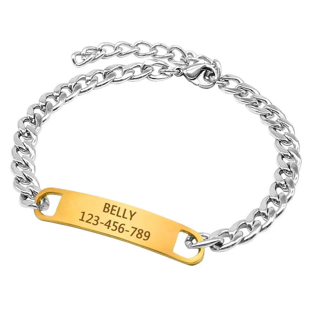 Personalized Cat & Dog Chain Collar – 3 Colors