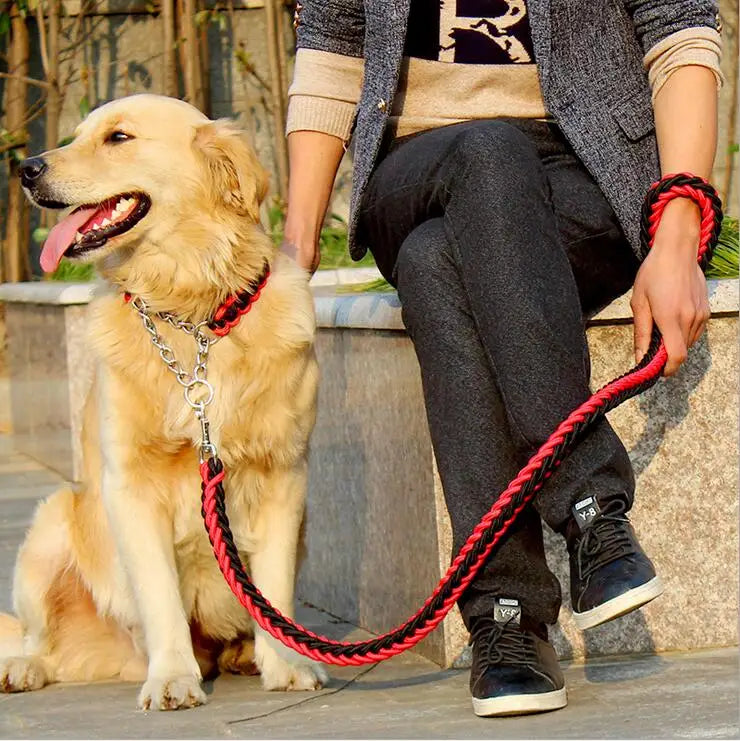 Double Strand Rope Large Dog Leashes Metal P - ProPawPet.com