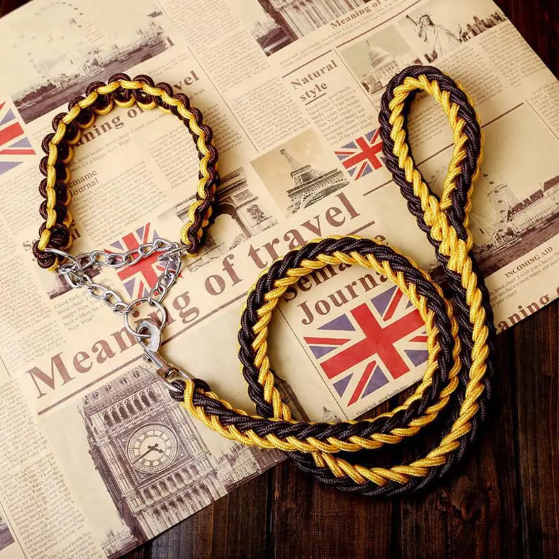 Double Strand Rope Large Dog Leashes Metal P - ProPawPet.com