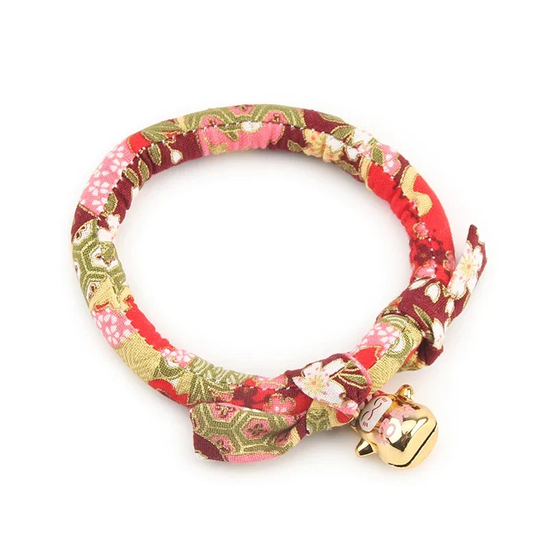 Sakura Japanese Cute Cat Collar With Bell - ProPawPet.com