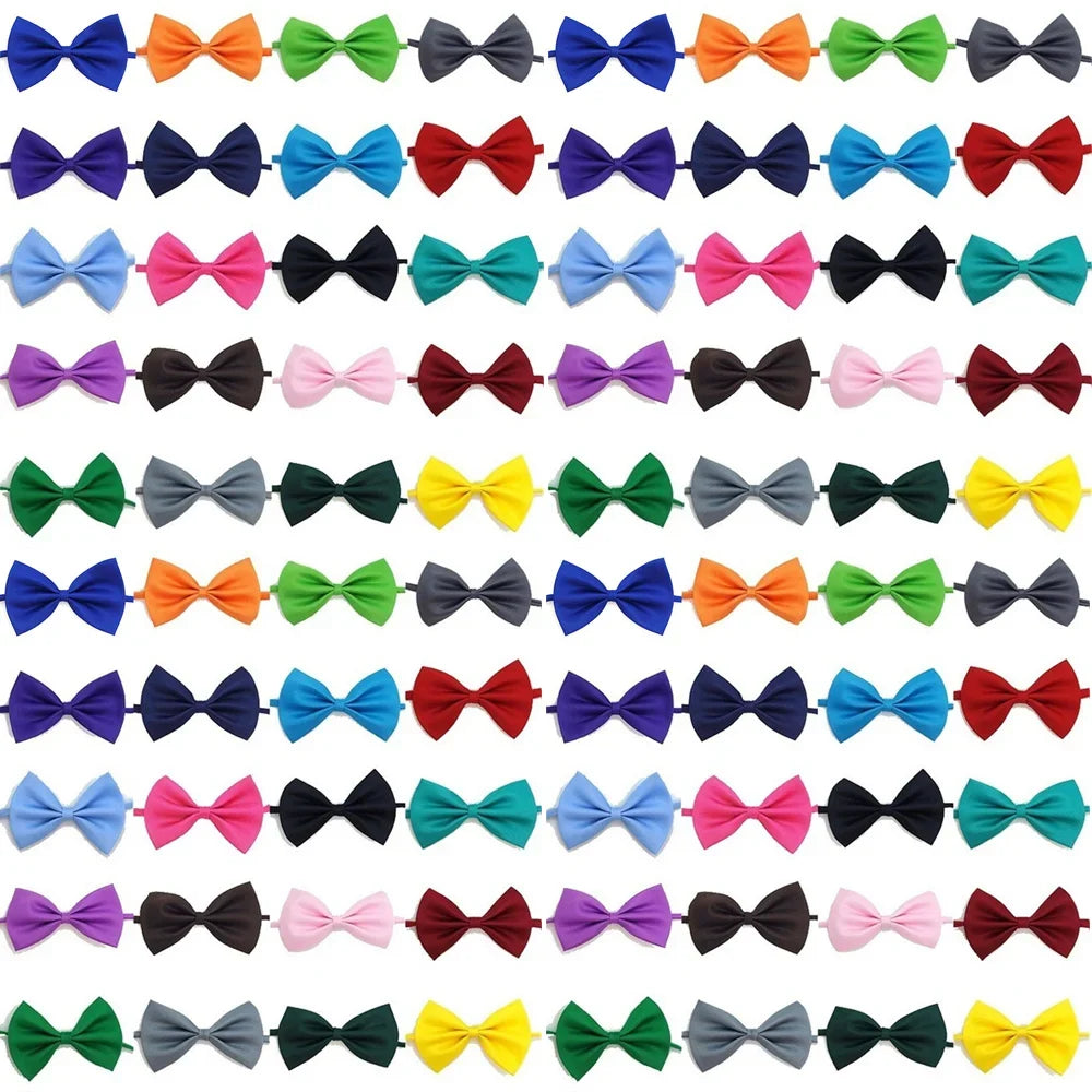 50/100Pcs Adjustable Cat Dog Bow Tie Lots - ProPawPet.com
