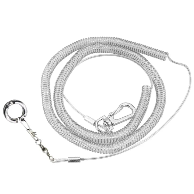 6m Flexible Parrot Bird Harness Lead with Leg Ring