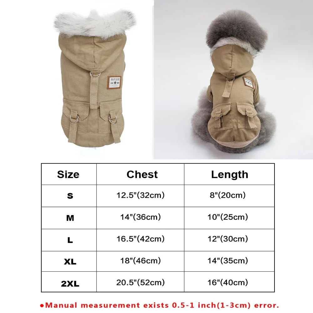 Cool Dog Leather Jacket Coat Warm Winter Pet - ProPawPet.com