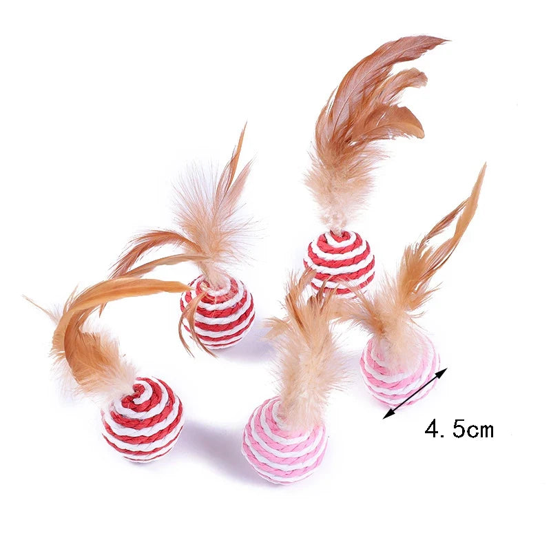 Cat Plaything Plastic Artificial Colorful Teaser – 16 Colors
