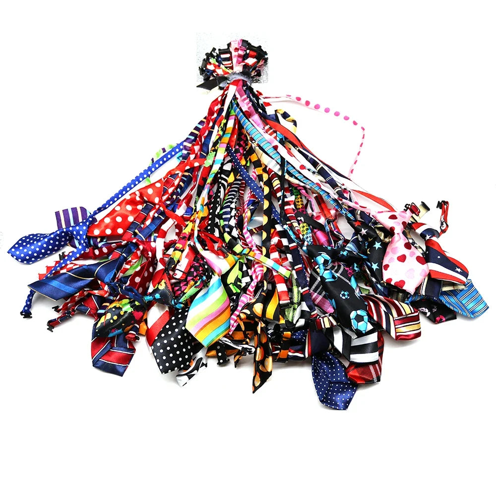 100pcs/Lot Pet Dog Bow Ties Mix 40 Colors - ProPawPet.com