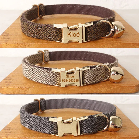 Cat Collar with Bell Bow Personalized - ProPawPet.com