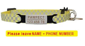 Adjustable Cat Collar Custom Personalized ID Free Engraving Dog – Cat Supplies