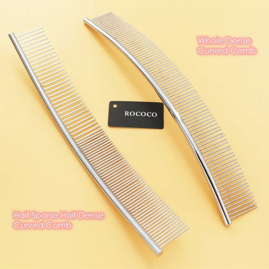 25cm Dog Curved Comb Professional Stainless - ProPawPet.com