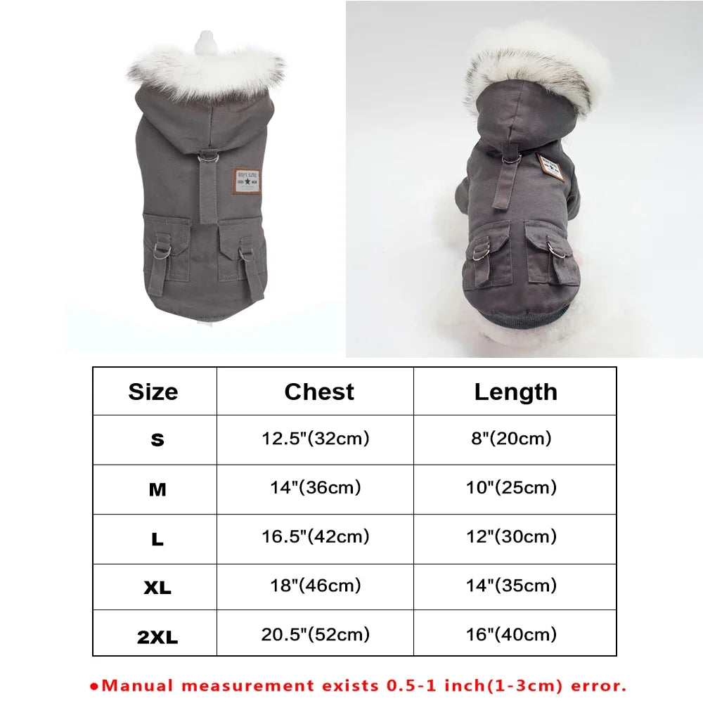 Cool Dog Leather Jacket Coat Warm Winter Pet - ProPawPet.com