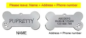 Pet ID Tag Personalized Free Engraved - ProPawPet.com