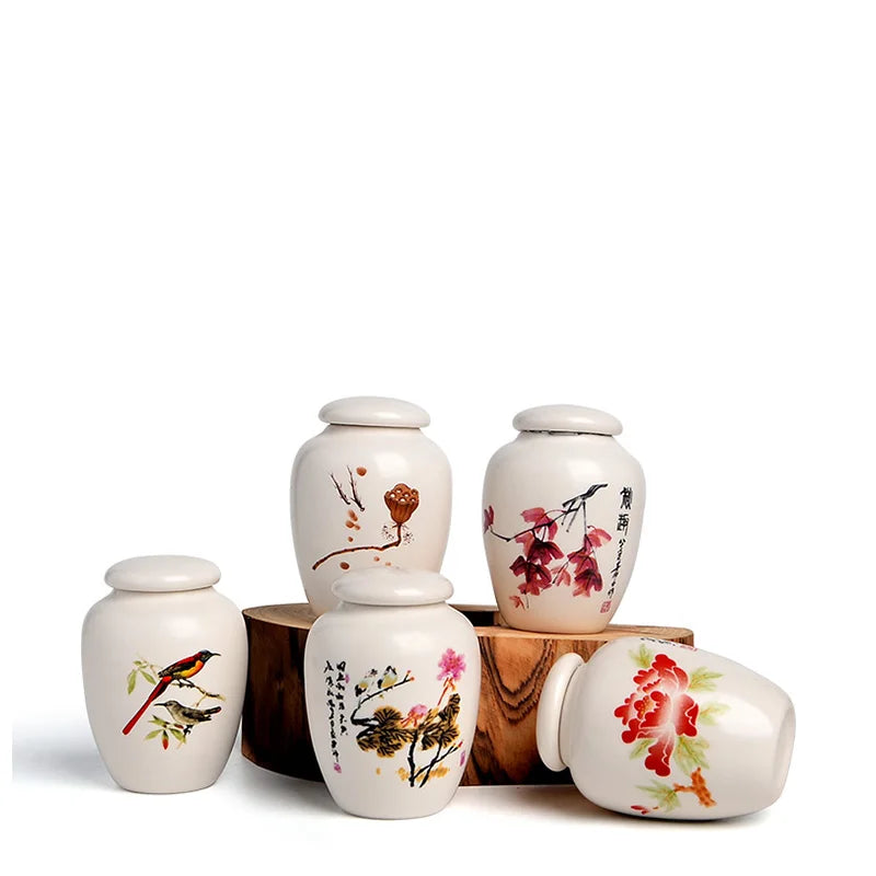Mini White Ceramic Pet Ashes Urn Cremation - ProPawPet.com