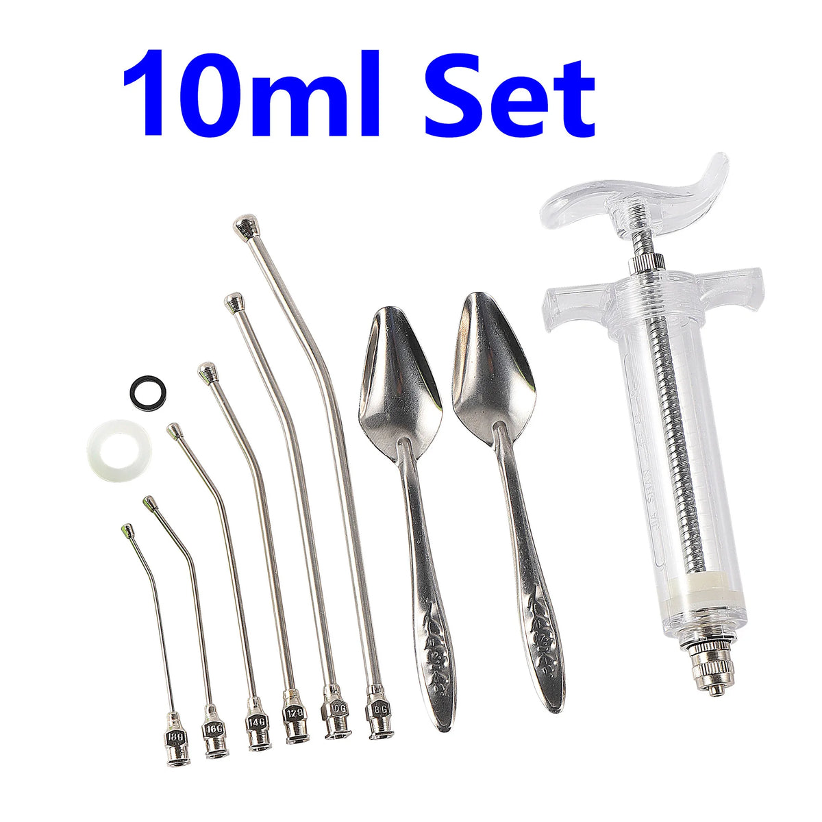 10ml 20 50ml Syringe Set Fledgling Baby Bird Manual Feeding, Stainless Steel