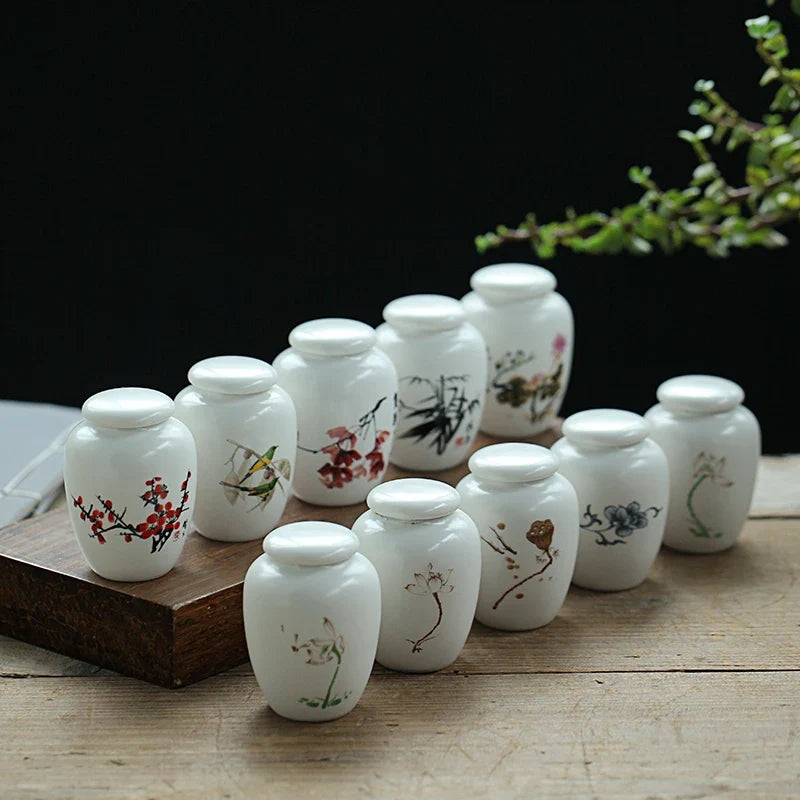 Mini White Ceramic Pet Ashes Urn Cremation - ProPawPet.com