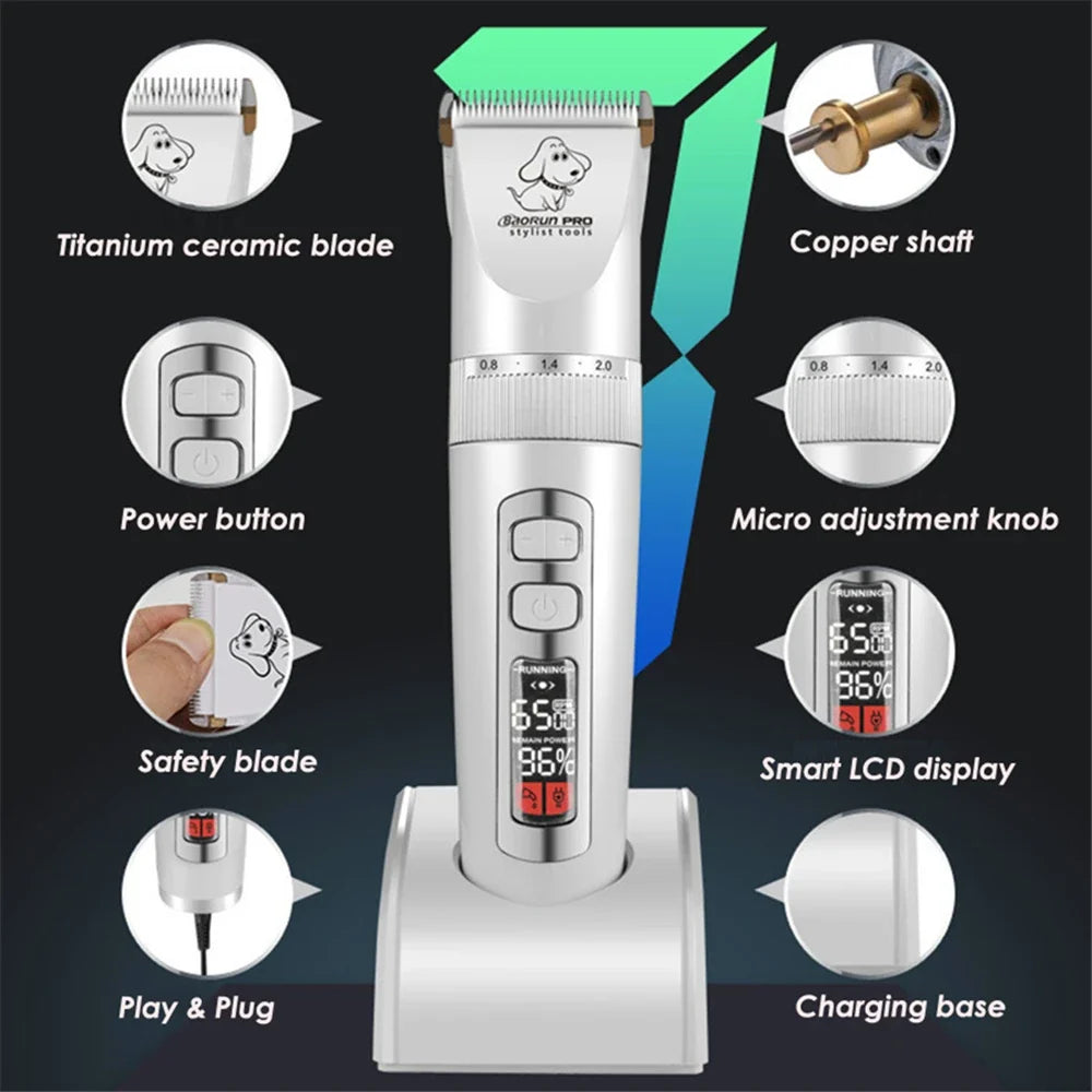 BaoRun P9 Dog HairClipper Professional LCD - ProPawPet.com