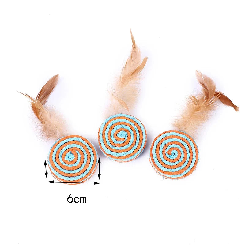 Cat Plaything Plastic Artificial Colorful Teaser – 16 Colors