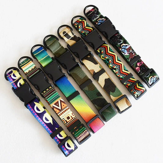 15 Kinds Of Color Nylon Printed Dog Collar - ProPawPet.com