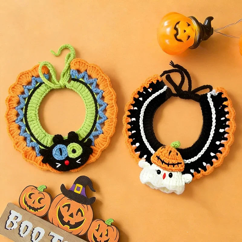 Hand-crochet Pet Scarves Collars Halloween - ProPawPet.com
