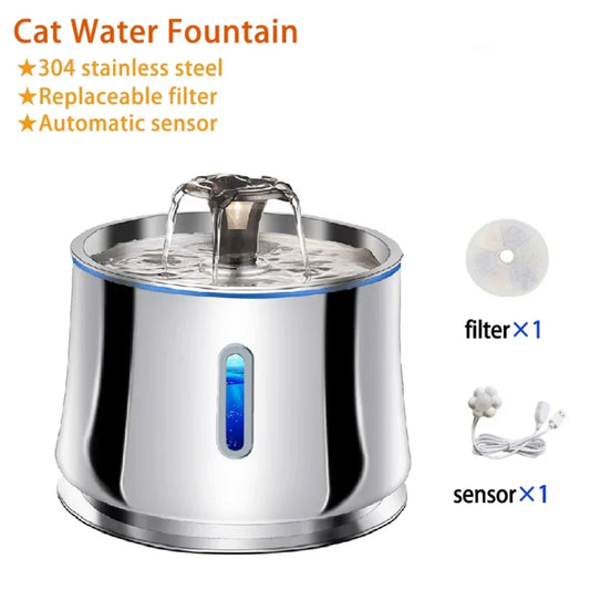 Stainless Steel Water Fountain for Cats Dog - ProPawPet.com