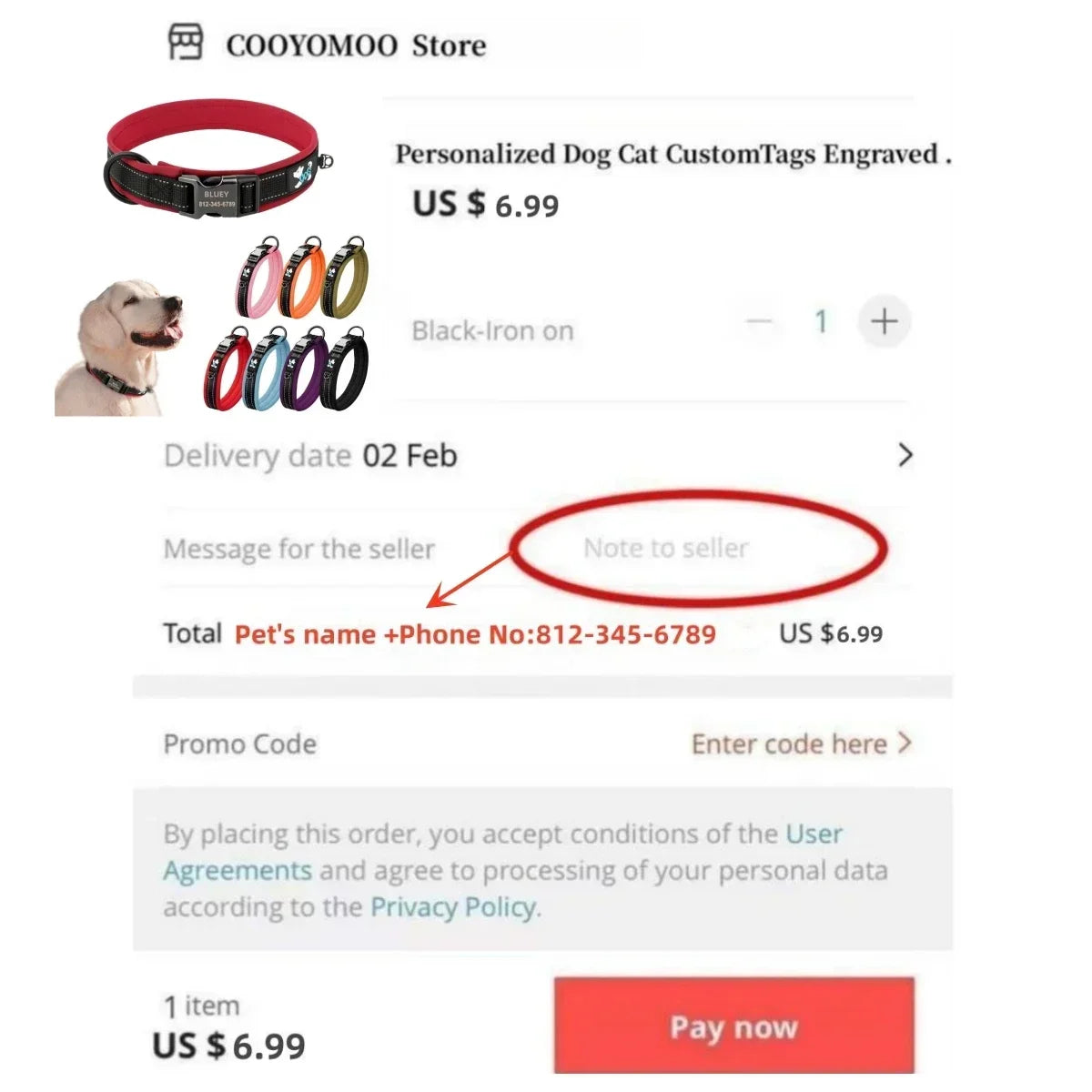 Adjustable Mesh Padded Pet Dog Collar Custom - ProPawPet.com