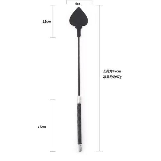 47CM Black Silicone Heart Top Long Straight - ProPawPet.com