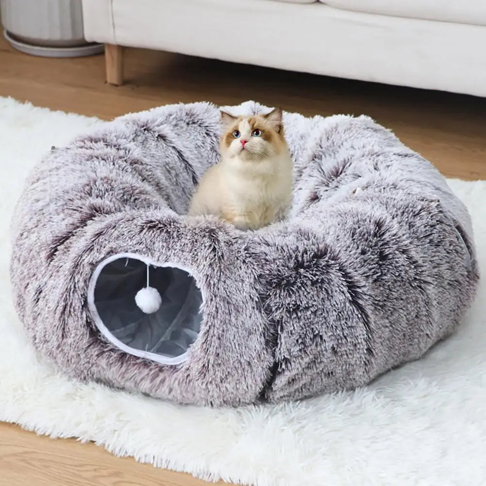 Washable Cat Tunnel Cozy Plush Cat Tunnel - ProPawPet.com