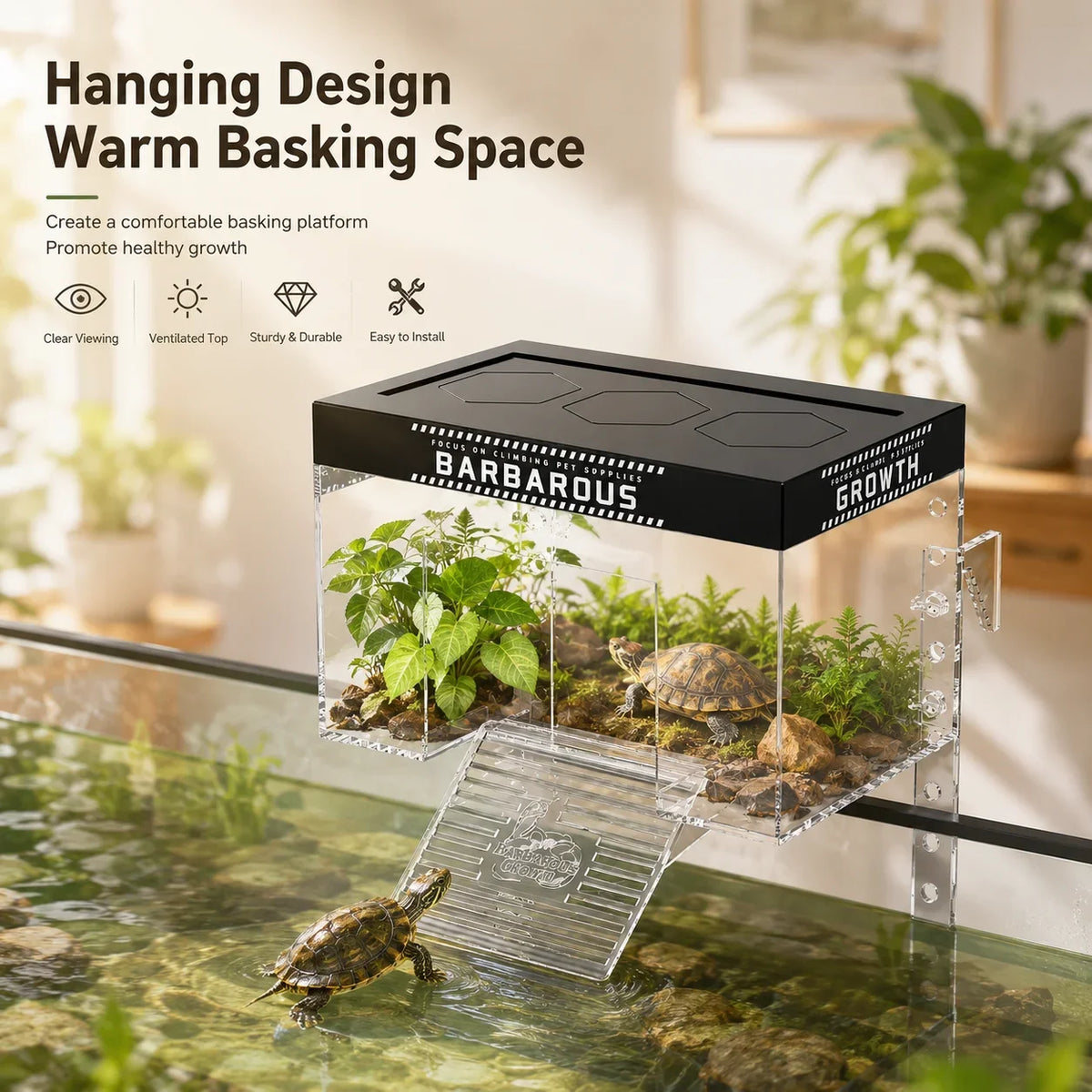 Clear Acrylic Turtle Basking Platform with - ProPawPet.com