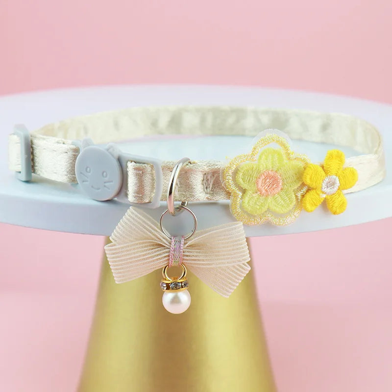 Cat Collars Princess Style Lace Embroidery Bow – Cat Supplies