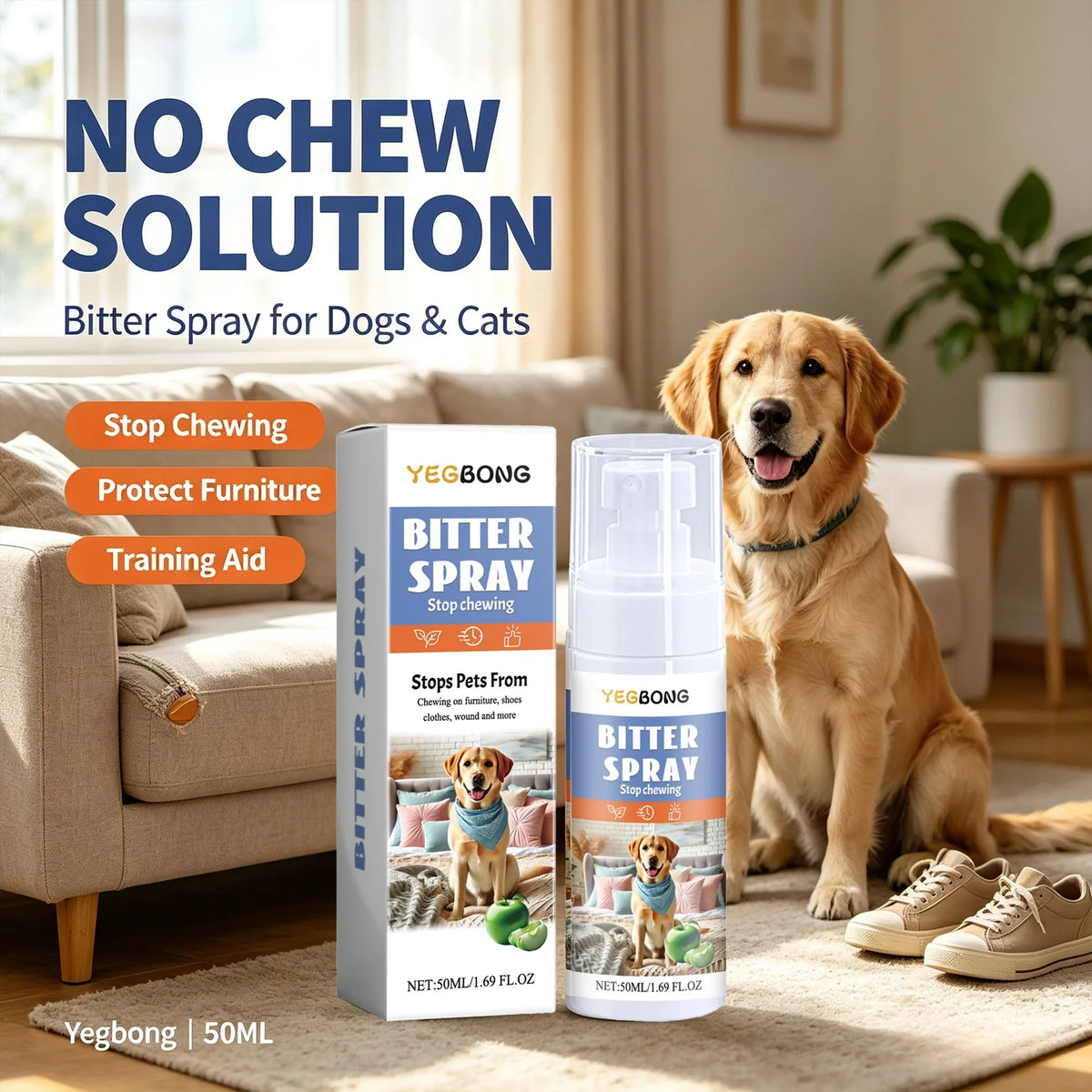 Pet No Chew Bitter Deterrent Spray Puppy - ProPawPet.com