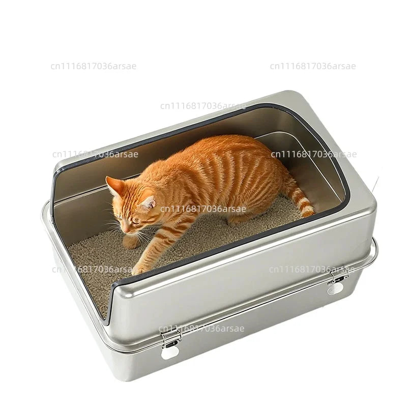 King Size Stainless Steel Cat Litter Box, - ProPawPet.com