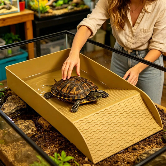 Tortoise Soaking Bowl Basking Ramp Reptile - ProPawPet.com