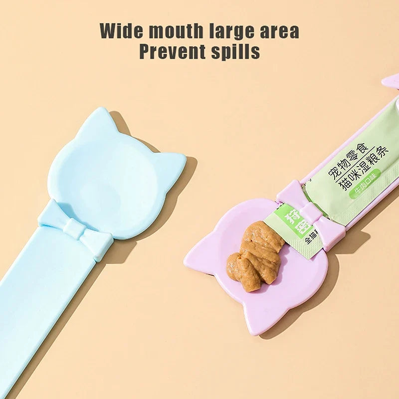 Cat Strip Feeder Spoon Long Handle Cat Food - ProPawPet.com