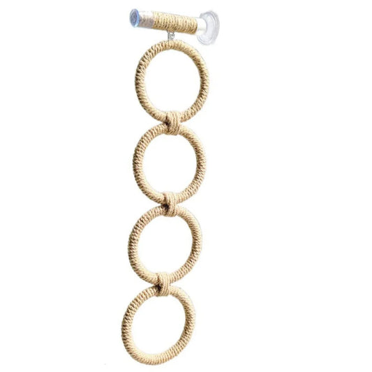Suction Cup Bird Toy Swing Set Linen Rope - ProPawPet.com