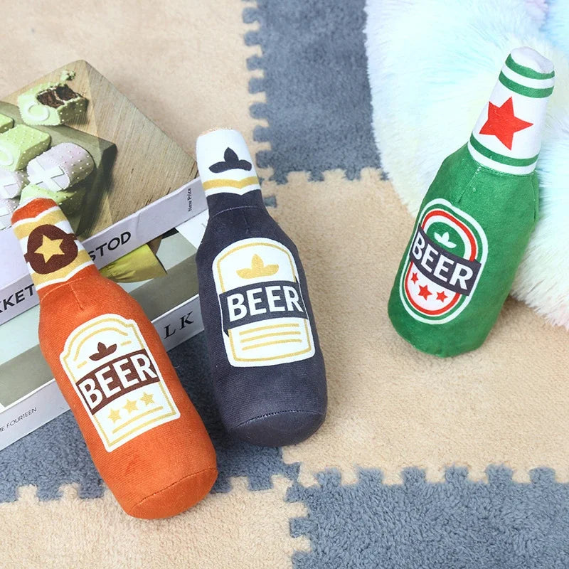 Printed Pattern Plush Filling Vodka Whiskey - ProPawPet.com