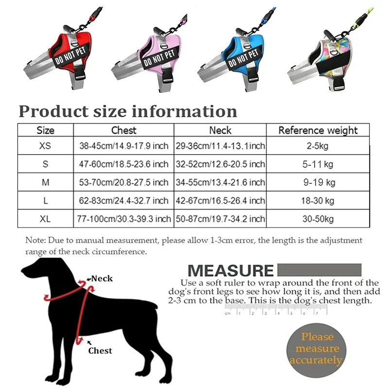 Reflective Nylon Dog Harness with 8pcs Dog - ProPawPet.com