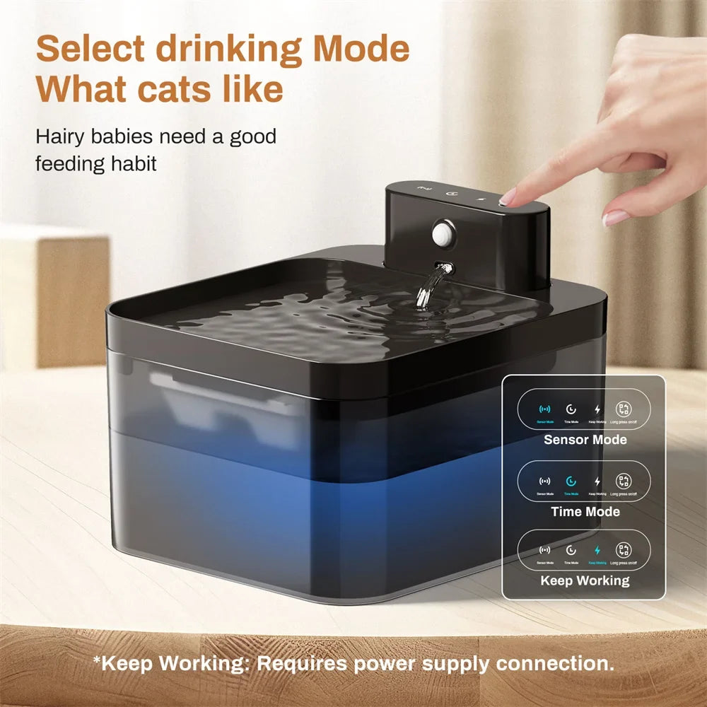 2.2L 5V Wireless Charging Cat Fountain - ProPawPet.com