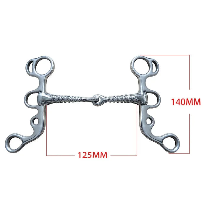105 115 125 127 135mm Stainless Steel Horse Gag Bit Snaffle – 9 Colors
