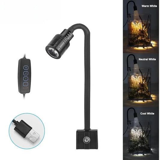 Clip On LED Aquarium Spotlight USB 5V - ProPawPet.com