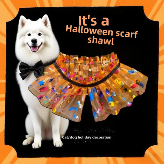 Cat Dog Halloween Cloak Collar Pumpkin - ProPawPet.com