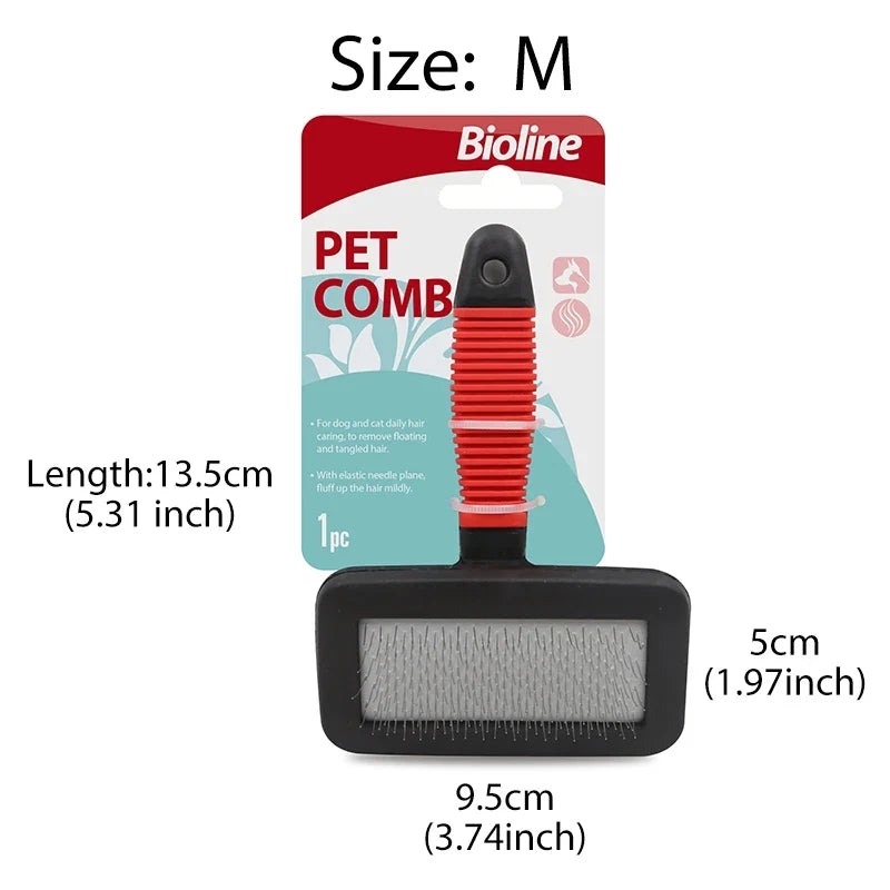Bioline Dog Brush Cat Grooming Comb Effective to Remove Floating Hair
