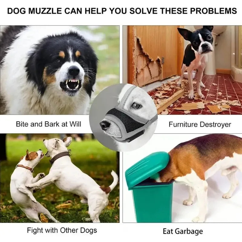 Breathable Adjustable Dog Muzzle - Soft - ProPawPet.com