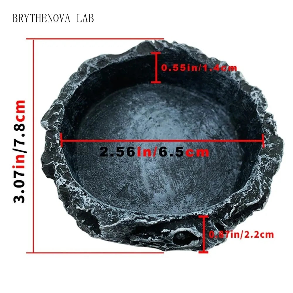 Simulated Stone Reptile Feeding Bowls Resin - ProPawPet.com
