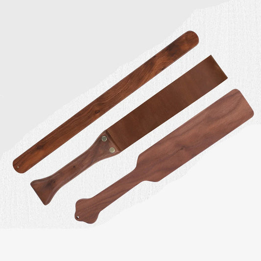 Walnut Wood，PU leather, Paddle, Riding Crop - ProPawPet.com